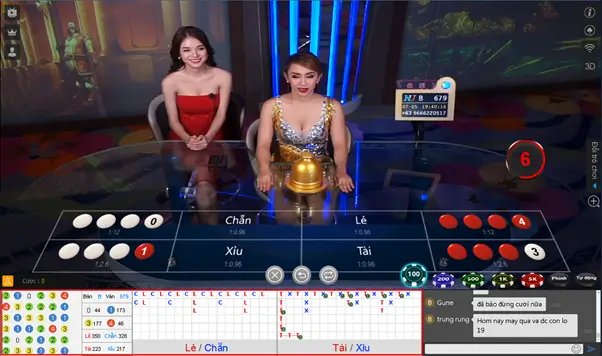 xóc đĩa online tài xỉu với Dealer xinh đẹp tại Kubet